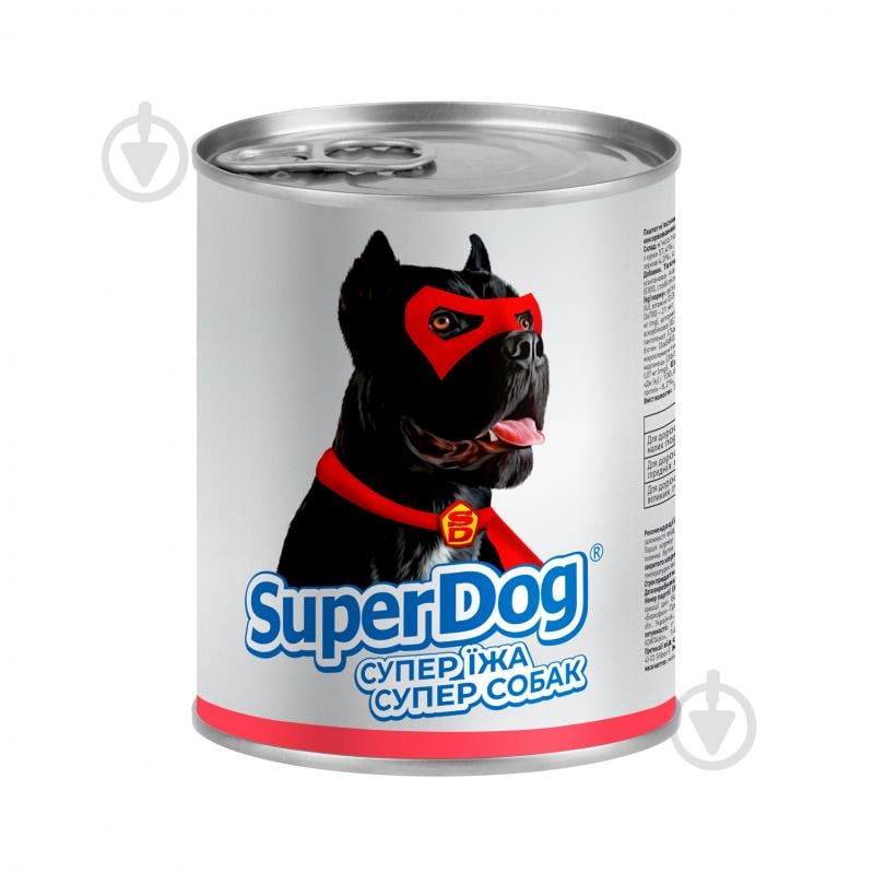 Паштет консервированный для всех пород SuperDog с говядиной 800 г - фото 2