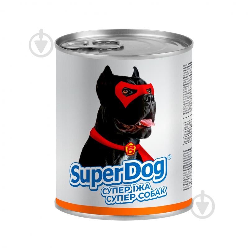 Паштет консервированный для всех пород SuperDog с индейкой 800 г - фото 2