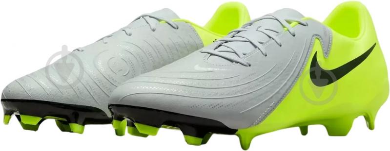 Бутсы Nike Phantom Gx II Academy Fg/Mg FD6723-003 р.45,5 серый с зеленым - фото 6 Бутсы Nike Phantom Gx II Academy Fg/Mg FD6723-003 р.45,5 серый с зеленым - фото 6