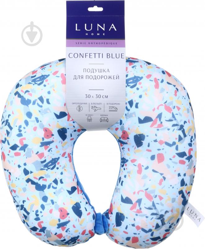 Подушка дорожня Confetti Blue Luna 30x30 см різнокольоровий - фото 3