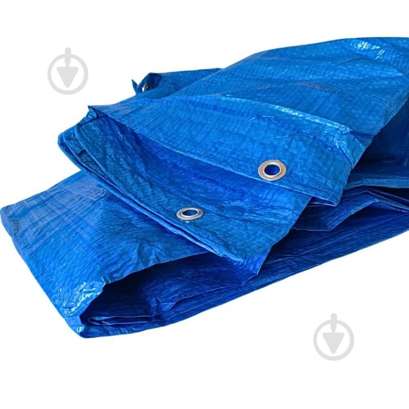 Тент универсальный AGREEN 45 гр/м.кв, 5м х 6м синий S1115 Синий - фото 2