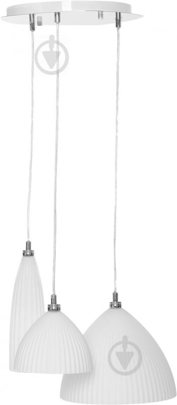 Підвіс Victoria Lighting 3x40 Вт E14 хром Look/SP3 white - фото 2