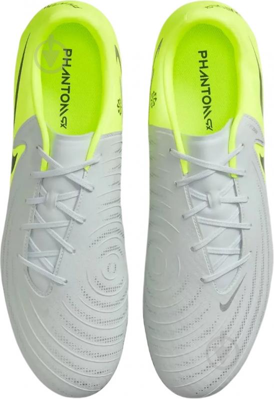 Бутсы Nike Phantom Gx II Academy Fg/Mg FD6723-003 р.40,5 серый с зеленым - фото 2