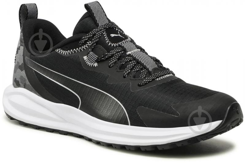 Кросівки чоловічі демісезонні Puma TWITCH RUNNER TRAIL WINTER 37708803 р.46 чорні - фото 3