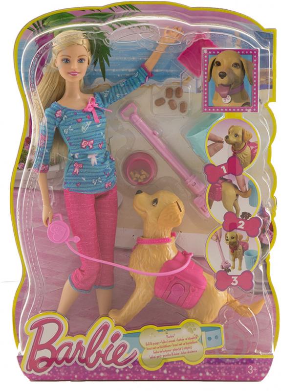 Лялька Barbie з песиком Догляд за улюбленцями BDH74 - фото 1