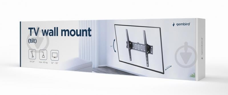 Кронштейн настенный Gembird WM-55T-02 наклонные 32"-55" черный - фото 3 Кронштейн настенный Gembird WM-55T-02 наклонные 32"-55" черный - фото 3