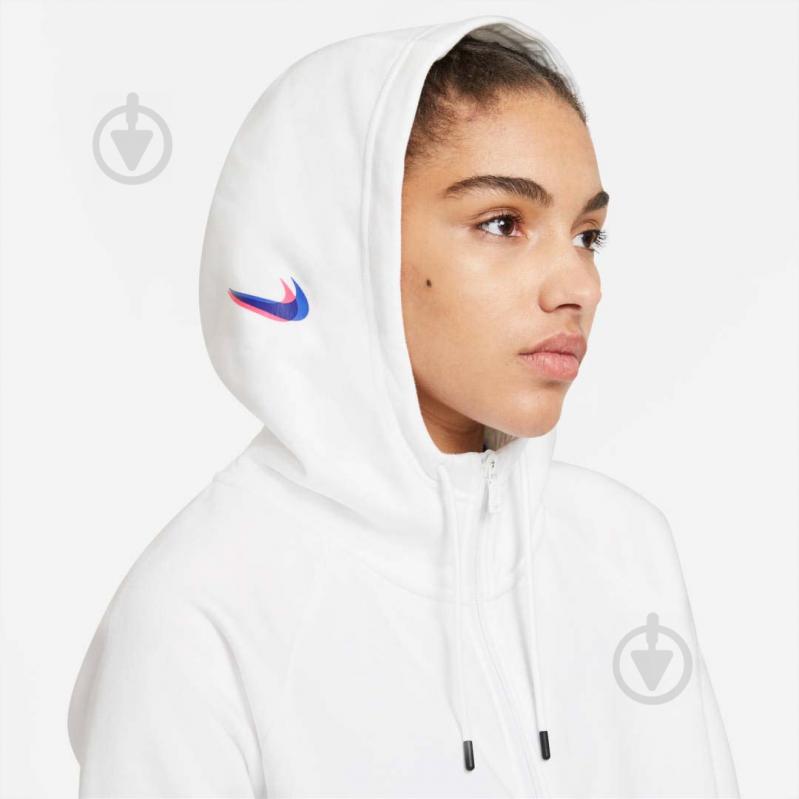 Джемпер Nike W NSW ESSNTL FZ HOODIE PRNT DJ4120-100 р. XS белый - фото 4