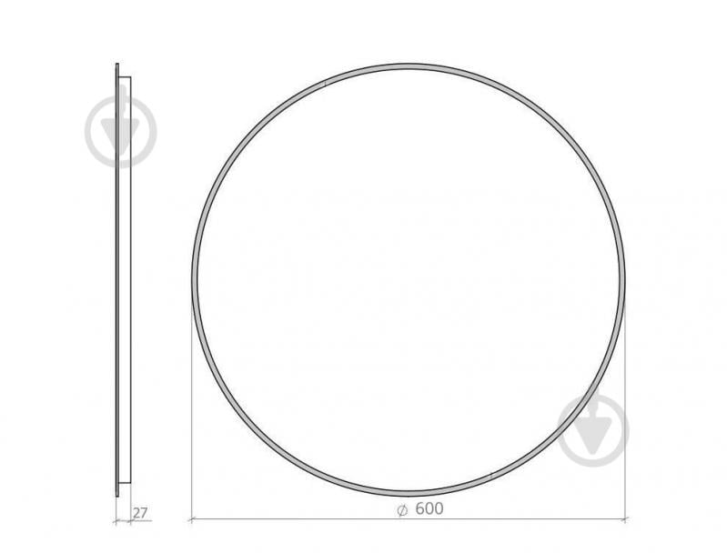Зеркало со встроенной подсветкой Омега R-line D-60 - фото 5