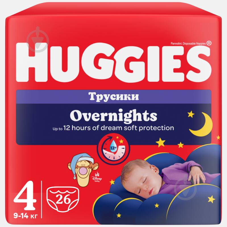 Huggies Підгузки-трусики Overnights Pants 4 9-14 кг 26 шт. - фото 1