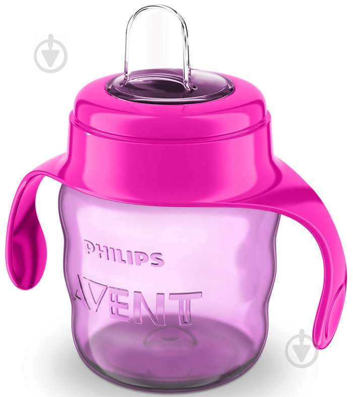 Поильник Philips Avent с мягким носиком розовая 200 мл. 6 мес+ SCF551/03 - фото 3