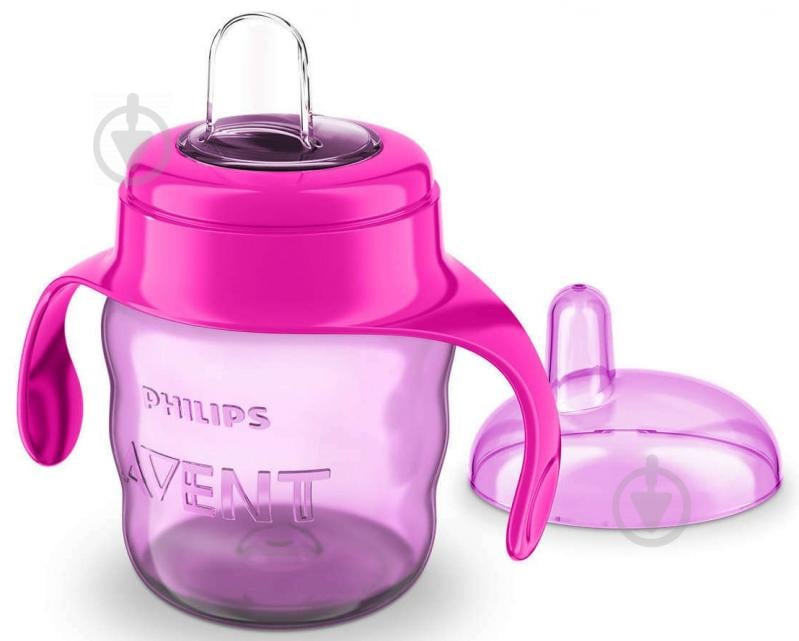 Поильник Philips Avent с мягким носиком розовая 200 мл. 6 мес+ SCF551/03 - фото 2