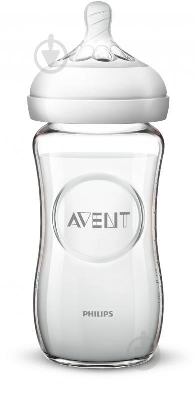 Пляшечка Philips Avent для годування скло Natural 240 мл (SCF053/17) - фото 1