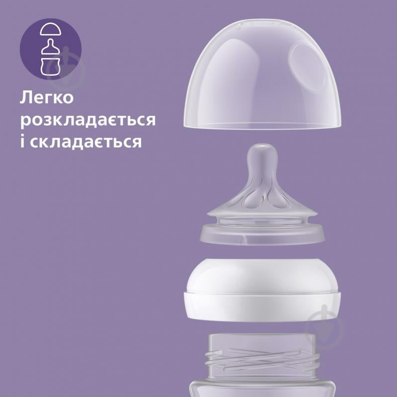 Пляшечка Philips Avent для годування скло Natural 240 мл (SCF053/17) - фото 7