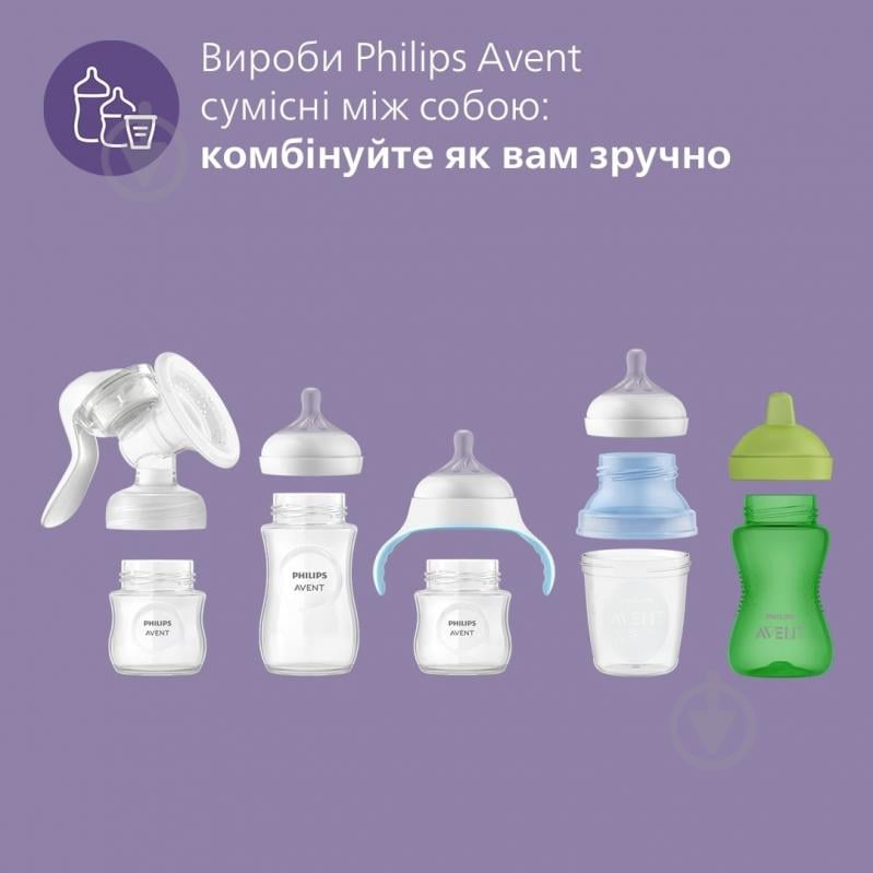 Пляшечка Philips Avent для годування скло Natural 240 мл (SCF053/17) - фото 8