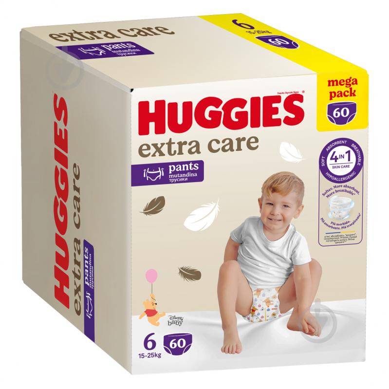 Huggies Подгузники-трусики Extra Care Pants Box (15-25 кг) 6 60 шт. - фото 2