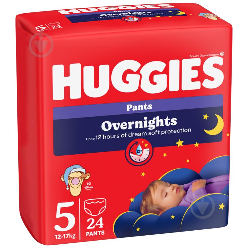 Huggies Подгузники-трусики Overnights Pants 12-17 кг 5 24 шт. - фото 2