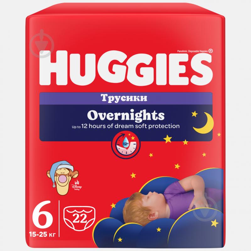 Huggies Подгузники-трусики Overnights Pants 15-25 кг 6 22 шт. - фото 1