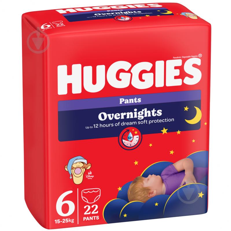 Huggies Підгузки-трусики Overnights Pants 15-25 кг 6 22 шт. - фото 2