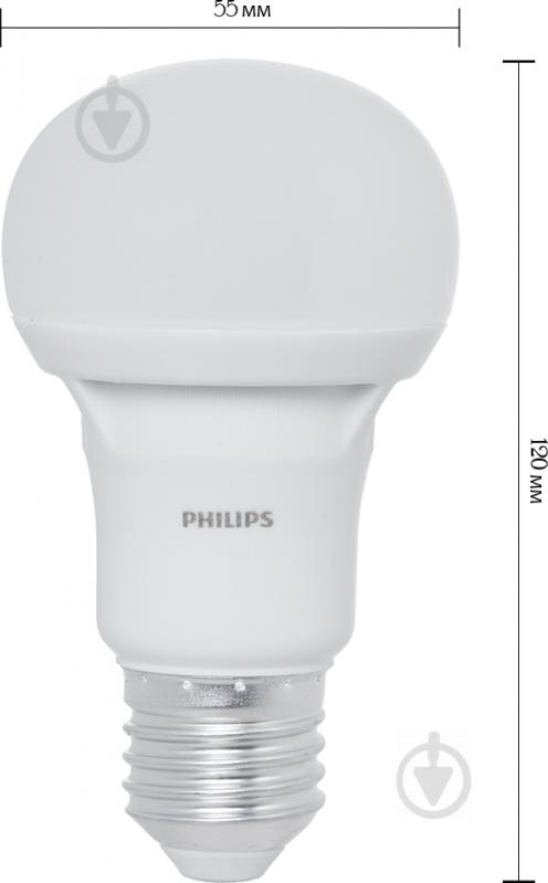 Лампа світлодіодна Philips ESS LED Bulb 2 штуки в упаковці 5 Вт A60 матова E27 230 В 3000 К 9,29001E+11 - фото 3