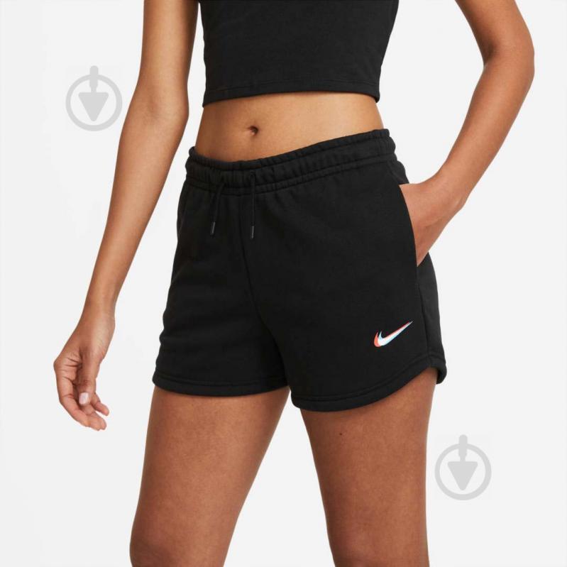 Шорты Nike W NSW ESSNTL SHORT PRNT DJ4129-010 р. L черный - фото 3