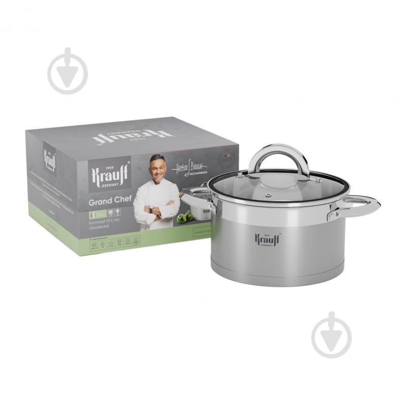 Каструля з кришкою Grand Chef 1,9 л 16 см 26-238-061 Krauff - фото 1