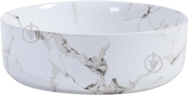 Умывальник EGO на столешницу STONE MARBLE 36х36х12 см - фото 1