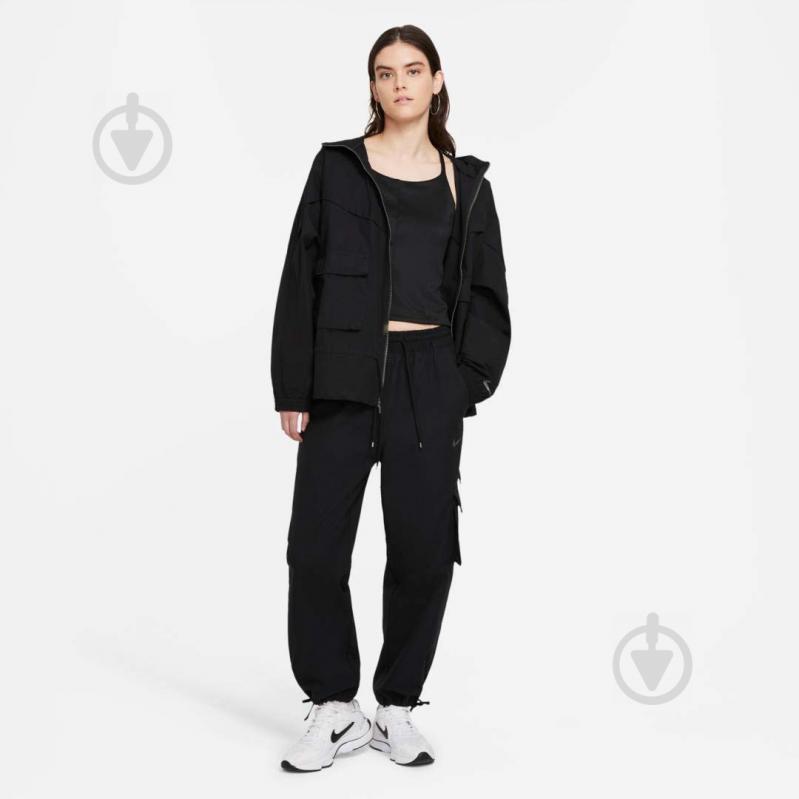 Ветровка женская демисезонная Nike W NSW ICN CLSH JKT WR CANVAS CZ9328-010 р.XL черная - фото 8