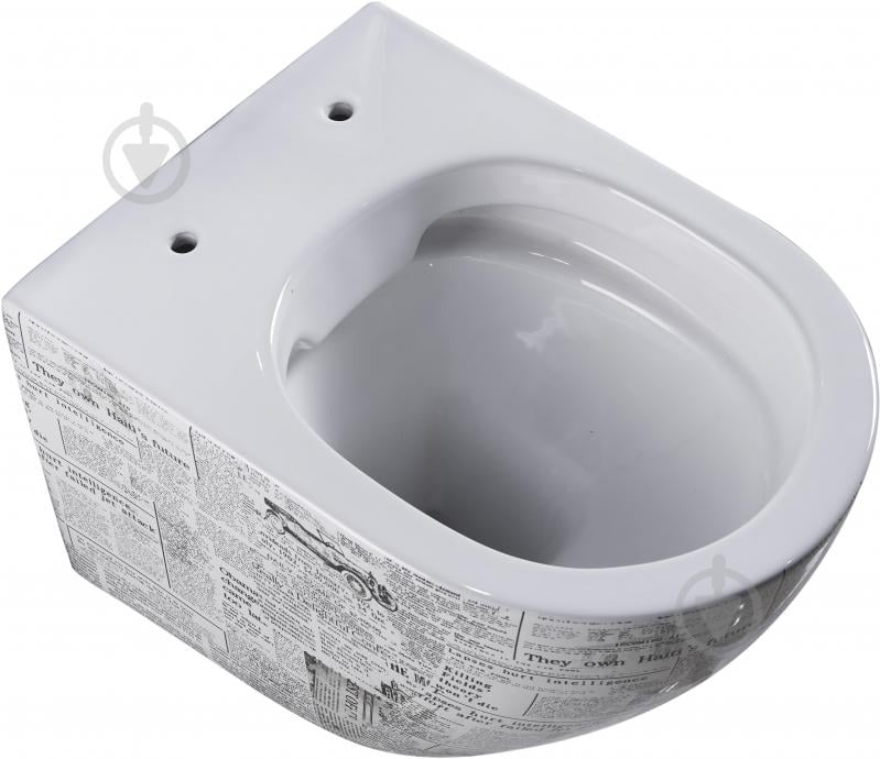 Унитаз подвесной EGO PAPER MARBLE Rimless сиденье Duroplast SLIM soft-close - фото 2 Унитаз подвесной EGO PAPER MARBLE Rimless сиденье Duroplast SLIM soft-close - фото 2