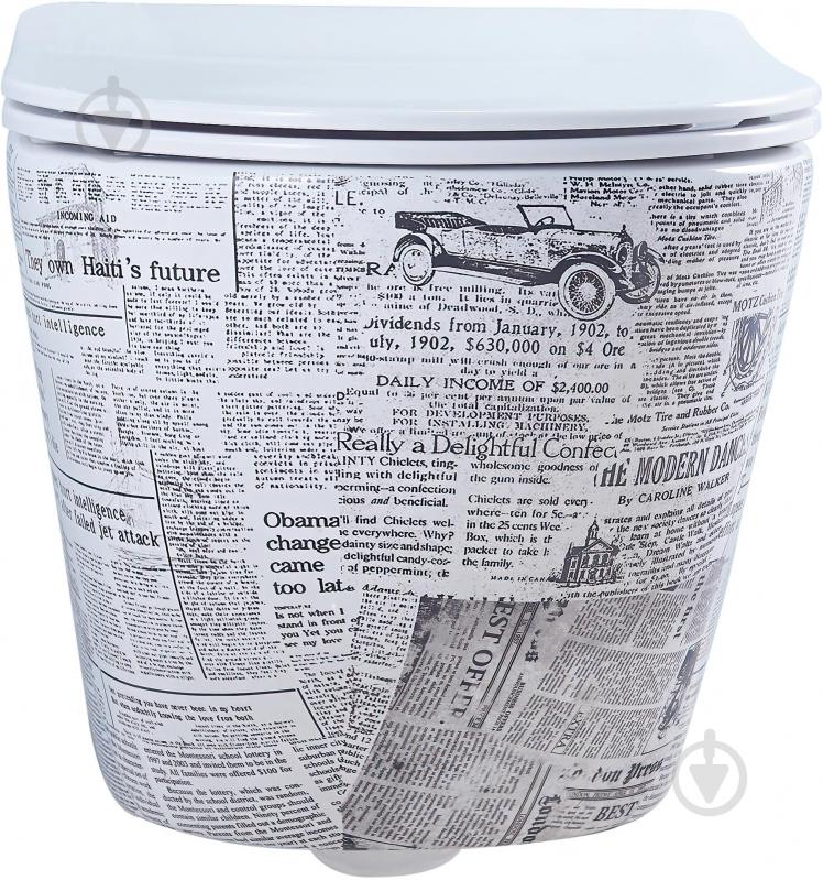 Унитаз подвесной EGO PAPER MARBLE Rimless сиденье Duroplast SLIM soft-close - фото 3 Унитаз подвесной EGO PAPER MARBLE Rimless сиденье Duroplast SLIM soft-close - фото 3