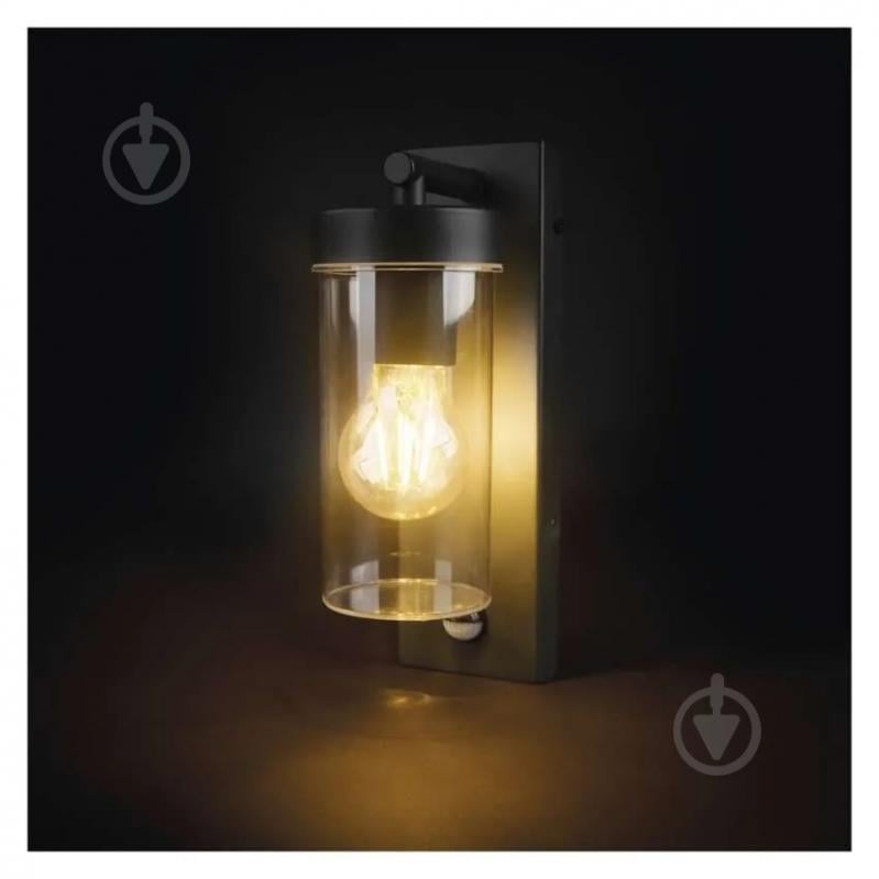Светильник садовый Emos светодиодный настенный PIR E27 15 Вт IP44 антрацит ZGC040P - фото 2 Светильник садовый Emos светодиодный настенный PIR E27 15 Вт IP44 антрацит ZGC040P - фото 2