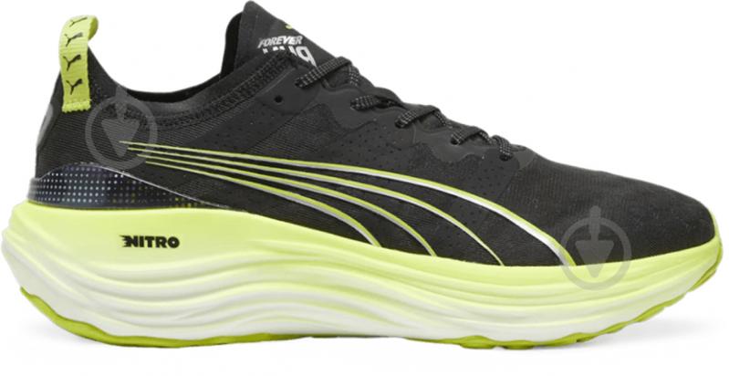 Кроссовки мужские демисезонные Puma FOREVERRUN NITRO 38007301 р.41 черно-салатовые - фото 1