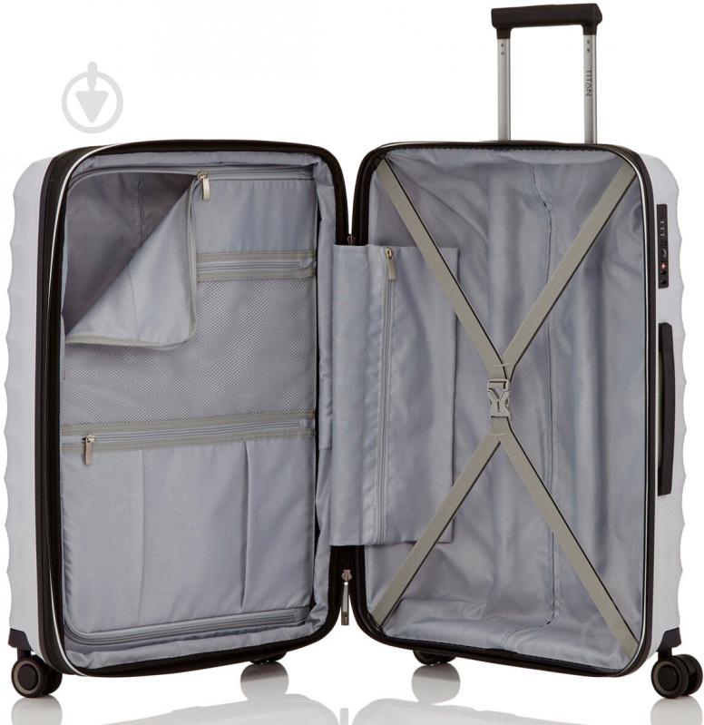 Чемодан Titan L 76 112 л белый Highlight - фото 5