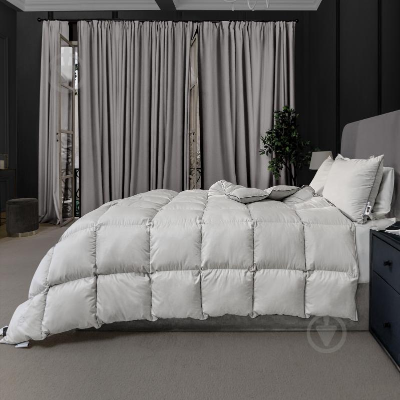 Одеяло пуховое № 065 Silver Cloud демисезон 155x215 см MirSon серебряный - фото 4