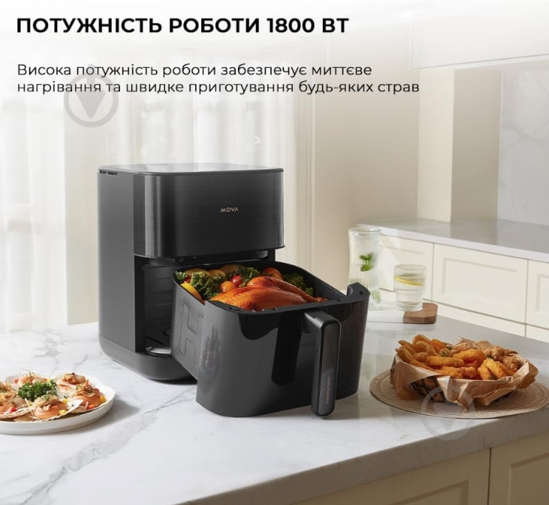 Мультипечь MOVA AeroChef FD10 Pro Black (VFF12A-BL) - фото 12