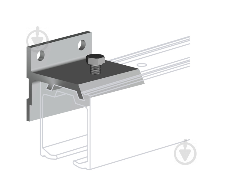 Комплект кріплень Valcomp для настінного монтажу направляючої H2 двері до 45 мм 120 кг - фото 3