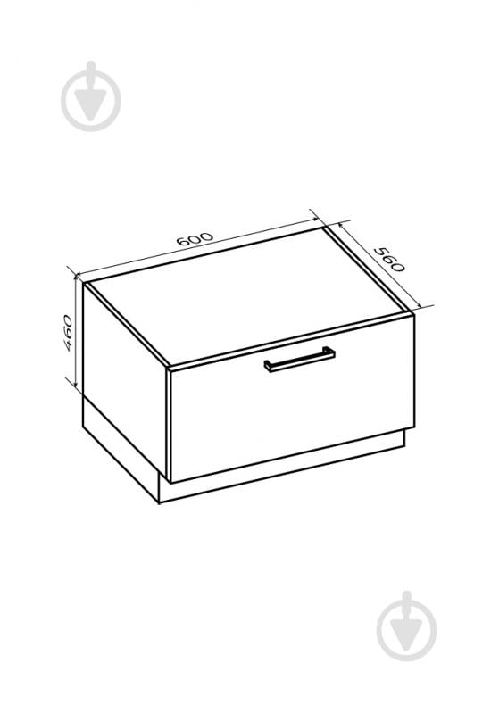 Тумба нижняя LuxeForm с тандембоксом Hettich 600x460x507 мм графит - фото 2
