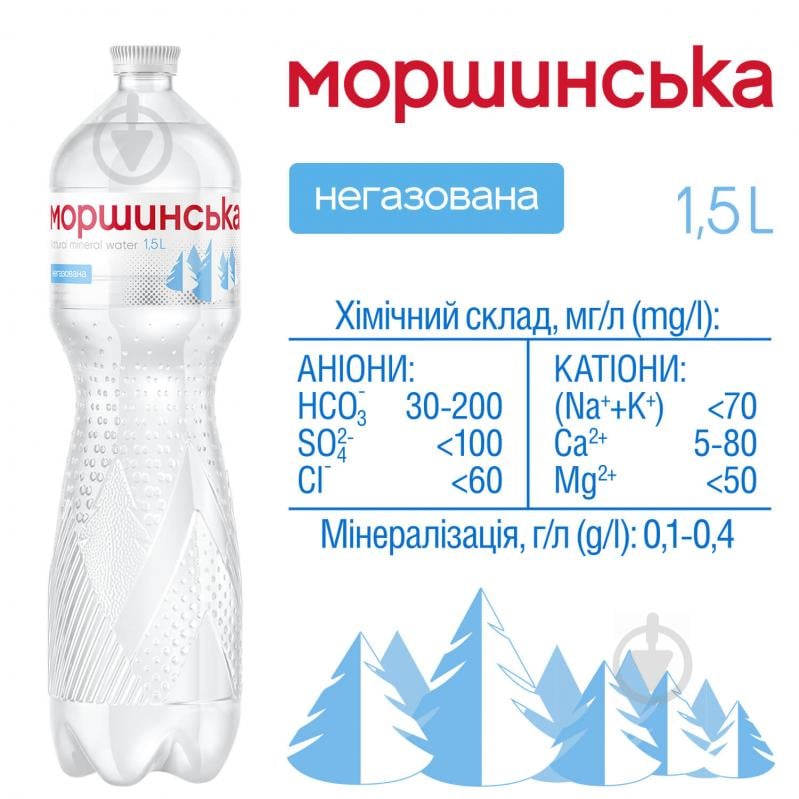 Вода Моршинська негазована мінеральна питна столова 1,5 л - фото 3