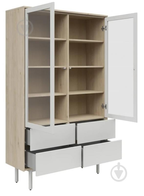 Вітрина BRW EMA 2W4ш 1770х1050х400 мм горіх джексон гікорі / світло-сірий (S593-REG2W4S-ORJ/JSZ-FMIX70-KPL01) - фото 2 Вітрина BRW EMA 2W4ш 1770х1050х400 мм горіх джексон гікорі / світло-сірий (S593-REG2W4S-ORJ/JSZ-FMIX70-KPL01) - фото 2