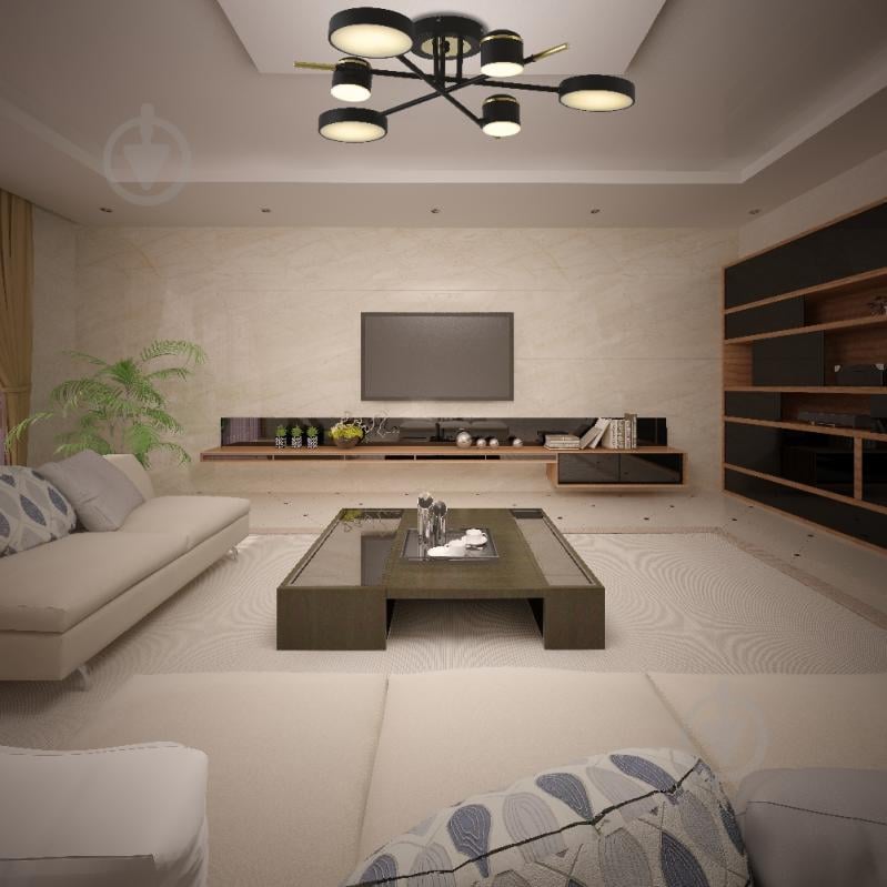 Люстра світлодіодна ARDERO Storia 6xLED-модуль чорний AL6122 - фото 8