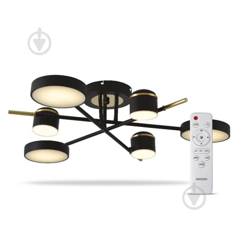 Люстра світлодіодна ARDERO Storia 6xLED-модуль чорний AL6122 - фото 1