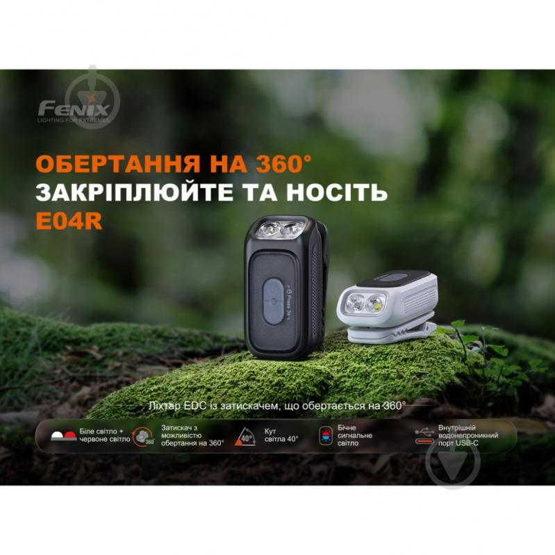 Фонарь Fenix Light 300 Lm черный E04RW - фото 3