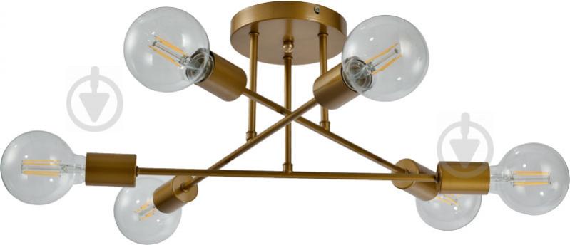 Светильник потолочный Accento lighting Miledi 6x60 Вт E27 античная латунь - фото 1