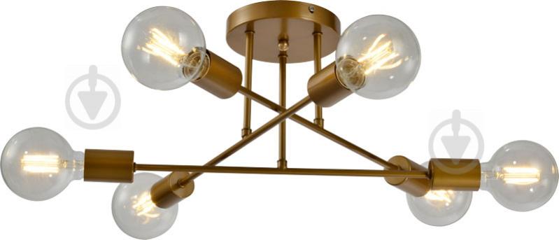 Светильник потолочный Accento lighting Miledi 6x60 Вт E27 античная латунь - фото 2