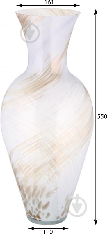 Ваза стеклянная Antonio Tammaro Twist D24 H55 55 см белая с лиловым VAS4490-1167 - фото 2 Ваза стеклянная Antonio Tammaro Twist D24 H55 55 см белая с лиловым VAS4490-1167 - фото 2