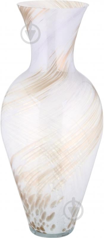 Ваза стеклянная Antonio Tammaro Twist D24 H55 55 см белая с лиловым VAS4490-1167 - фото 1 Ваза стеклянная Antonio Tammaro Twist D24 H55 55 см белая с лиловым VAS4490-1167 - фото 1