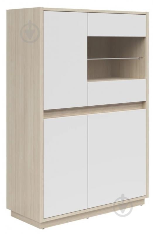 Вітрина BRW KIM 3д1W 950х1416х420 мм дуб ріва світлий / білий (S645-REG3D1W-DRJ/BI) - фото 3 Вітрина BRW KIM 3д1W 950х1416х420 мм дуб ріва світлий / білий (S645-REG3D1W-DRJ/BI) - фото 3