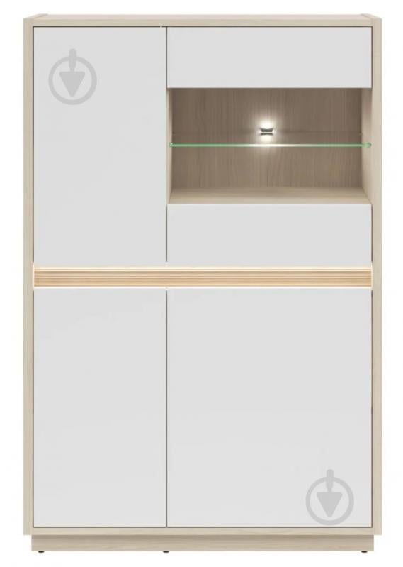 Вітрина BRW KIM 3д1W 950х1416х420 мм дуб ріва світлий / білий (S645-REG3D1W-DRJ/BI) - фото 2 Вітрина BRW KIM 3д1W 950х1416х420 мм дуб ріва світлий / білий (S645-REG3D1W-DRJ/BI) - фото 2