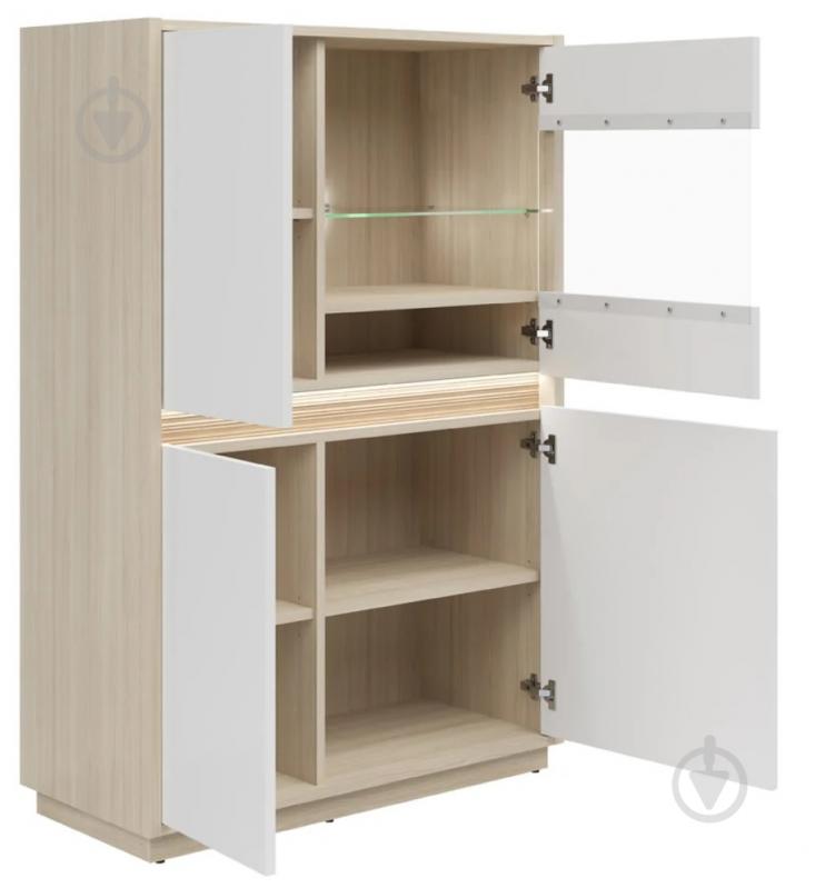 Вітрина BRW KIM 3д1W 950х1416х420 мм дуб ріва світлий / білий (S645-REG3D1W-DRJ/BI) - фото 5 Вітрина BRW KIM 3д1W 950х1416х420 мм дуб ріва світлий / білий (S645-REG3D1W-DRJ/BI) - фото 5