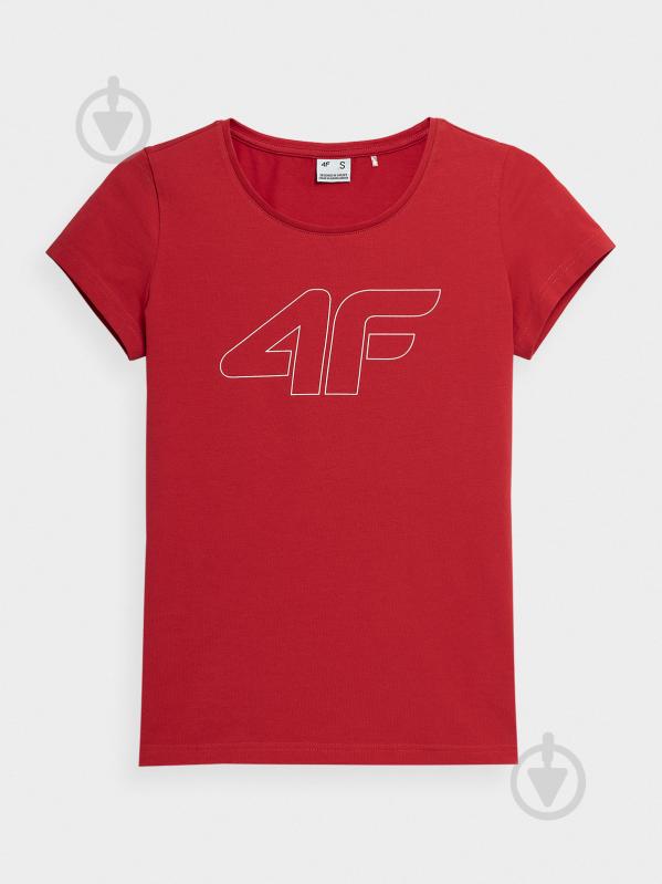 Футболка 4F TSHIRT F583 4FSS23TTSHF583-62S р.XL червоний - фото 1