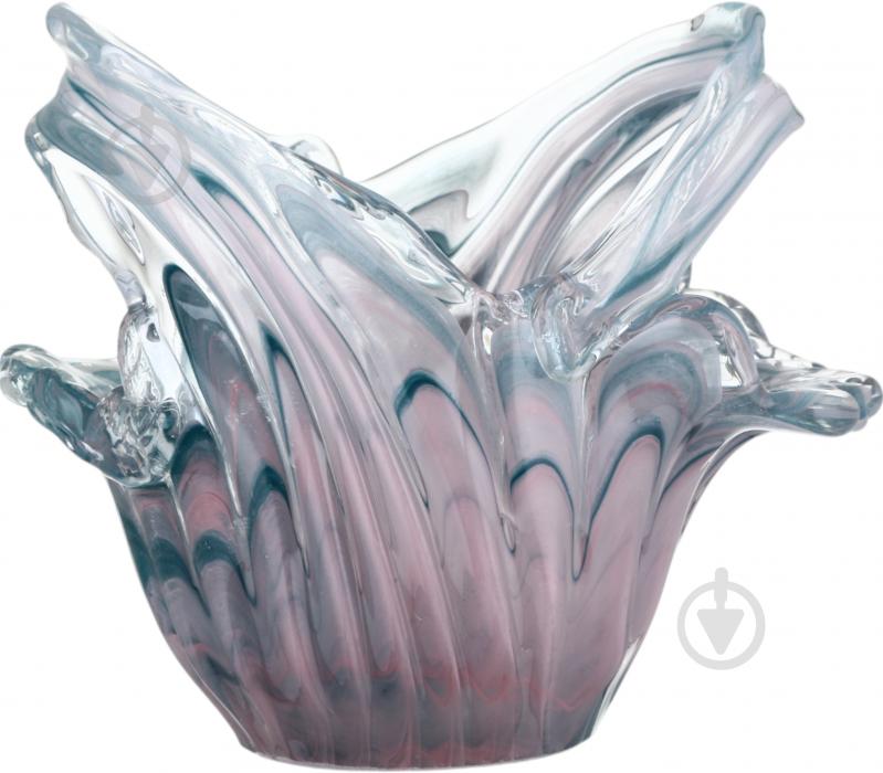 Ваза стеклянная Antonio Tammaro Abbraccio D30 H25 25 см голубая с розовым CNT8011-256 - фото 4 Ваза стеклянная Antonio Tammaro Abbraccio D30 H25 25 см голубая с розовым CNT8011-256 - фото 4